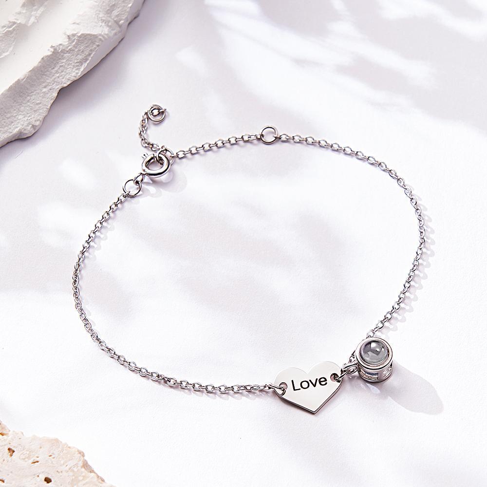 Regalo Di Anniversario A Forma Di Cuore Con Braccialetto Di Proiezione Personalizzato - soufeelit