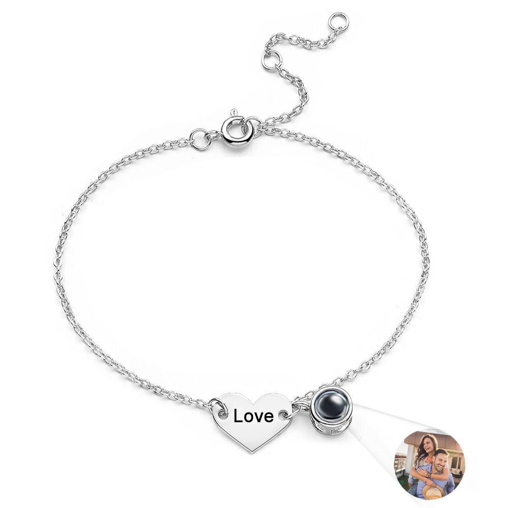 Regalo Di Anniversario A Forma Di Cuore Con Braccialetto Di Proiezione Personalizzato - soufeelit
