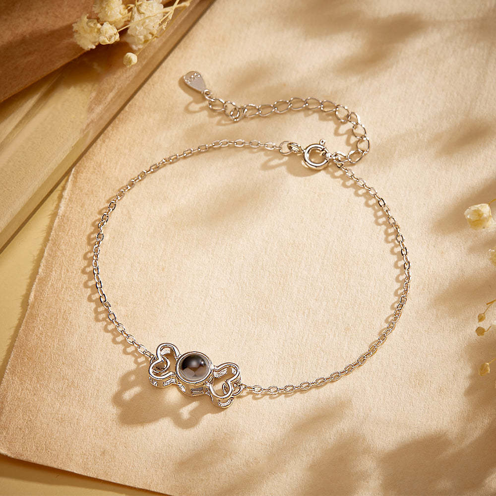 Bracciale Con Proiezione Personalizzato Regalo Carino In Osso Per Lei - soufeelit