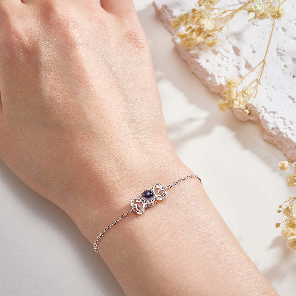 Bracciale Con Proiezione Personalizzato Regalo Carino In Osso Per Lei - soufeelit
