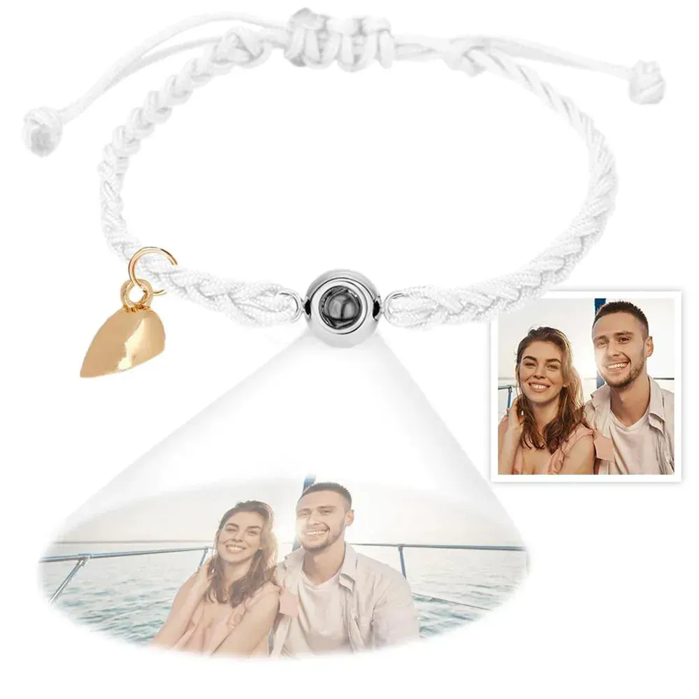 Braccialetti Per Proiezioni Braccialetti Per Proiezioni Personalizzati In Acciaio Inossidabile Braccialetti Con Foto Intrecciate Regali Commemorativi - soufeelit
