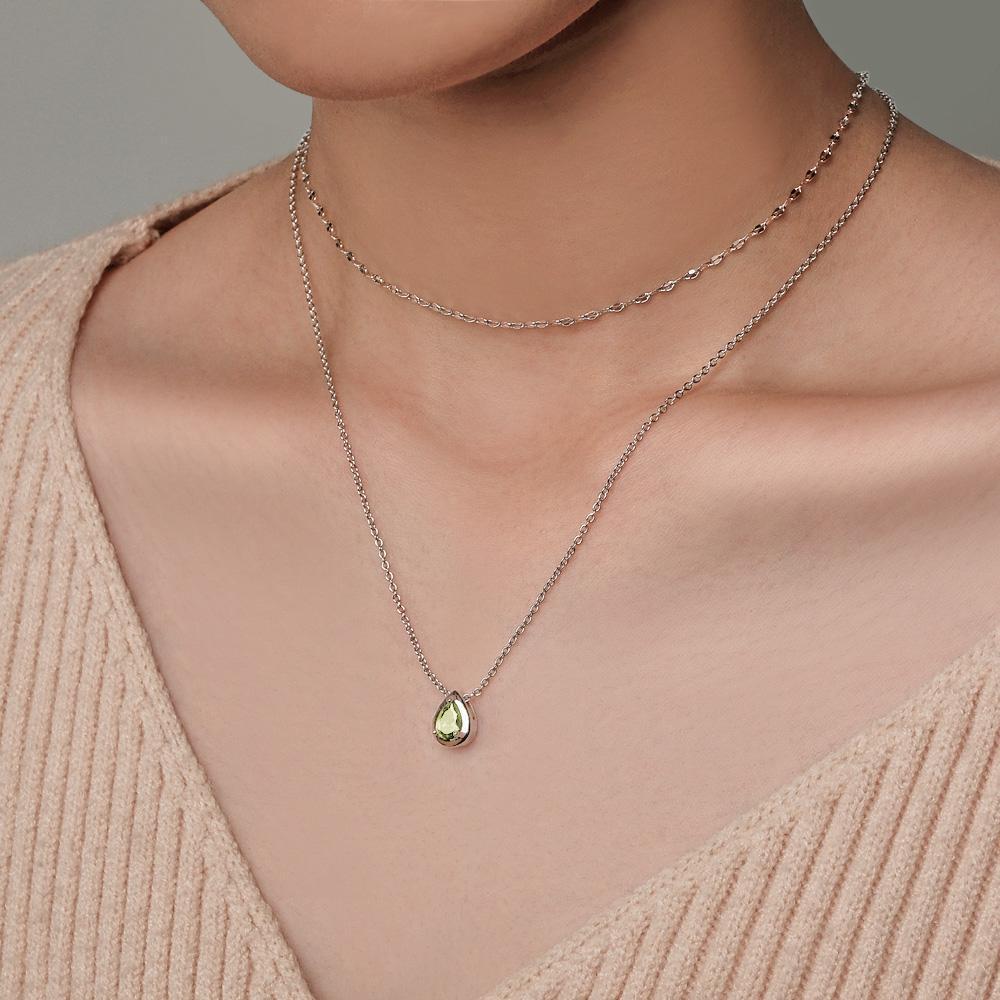 Collana Personalizzata A Strati Collana Con Pietre Portafortuna Regali Di Anniversario - soufeelit