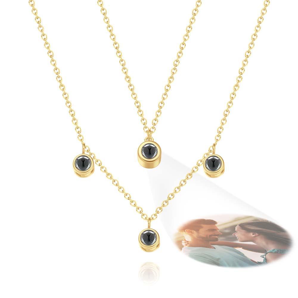 Collana Con Foto A Doppia Catena Collana Con Proiezione Personalizzata Collana Regalo Per Le Donne - soufeelit