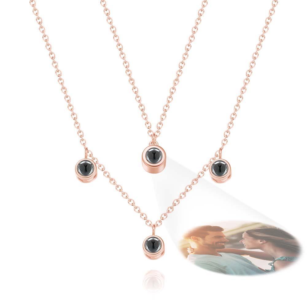 Collana Con Foto A Doppia Catena Collana Con Proiezione Personalizzata Collana Regalo Per Le Donne - soufeelit