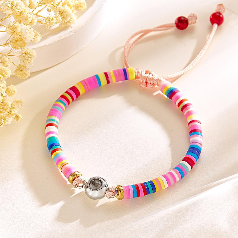 Bracciale Per Proiezione Fotografica Personalizzato, Tenero Regalo Rosa Per Lei - soufeelit