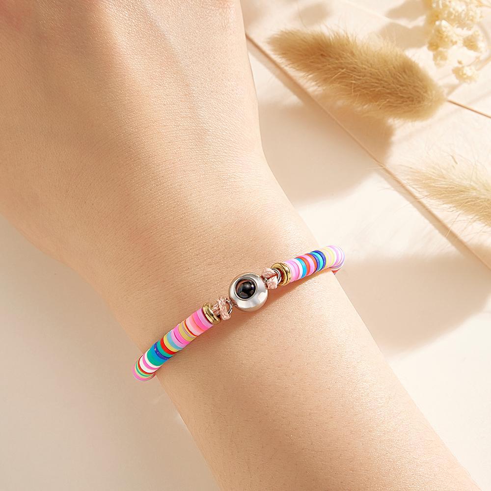 Bracciale Per Proiezione Fotografica Personalizzato, Tenero Regalo Rosa Per Lei - soufeelit