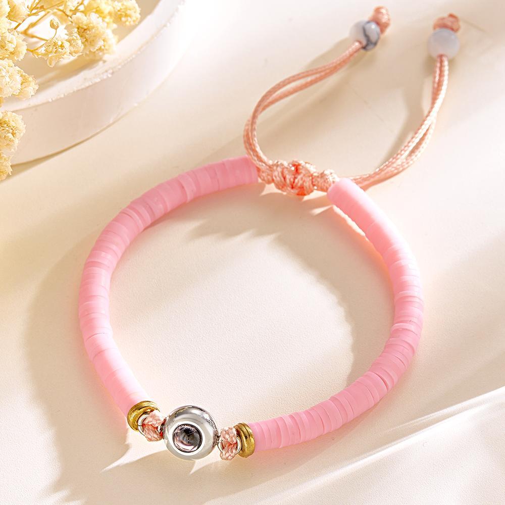 Bracciale Per Proiezione Fotografica Personalizzato, Tenero Regalo Rosa Per Lei - soufeelit