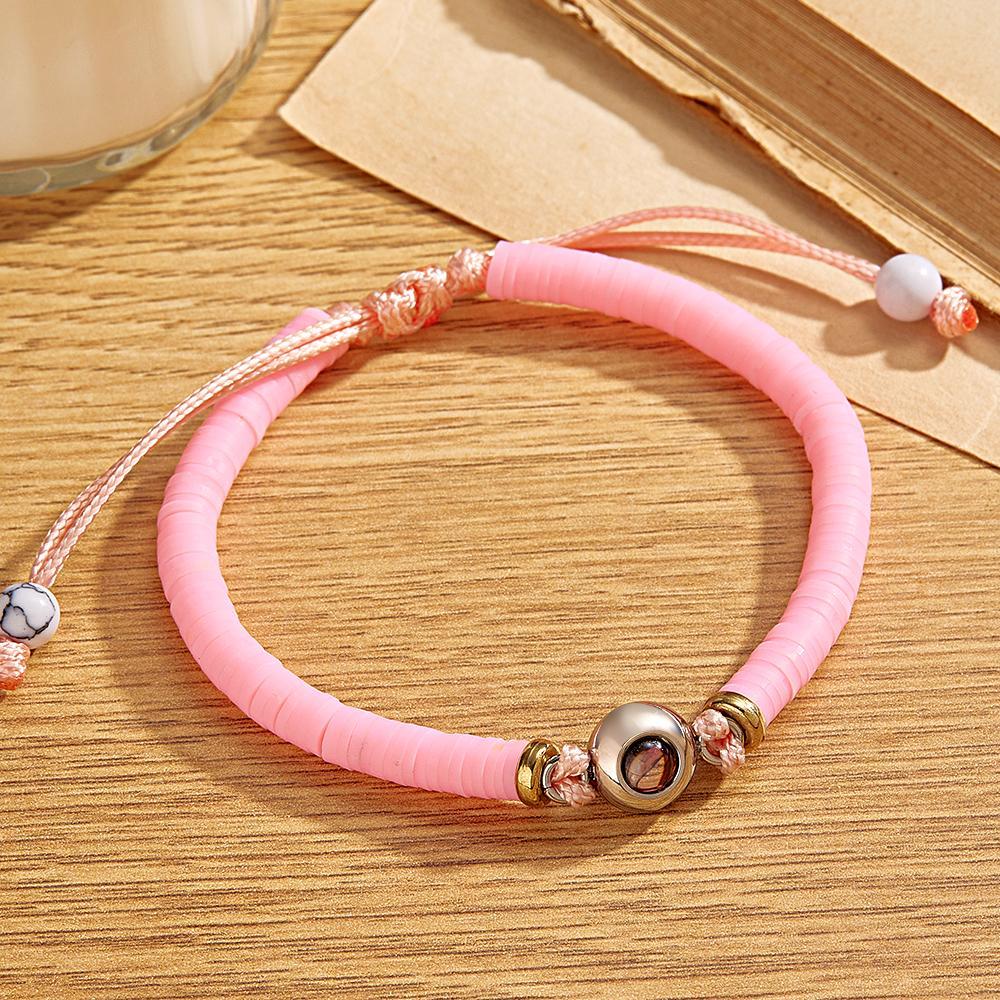 Bracciale Per Proiezione Fotografica Personalizzato, Tenero Regalo Rosa Per Lei - soufeelit