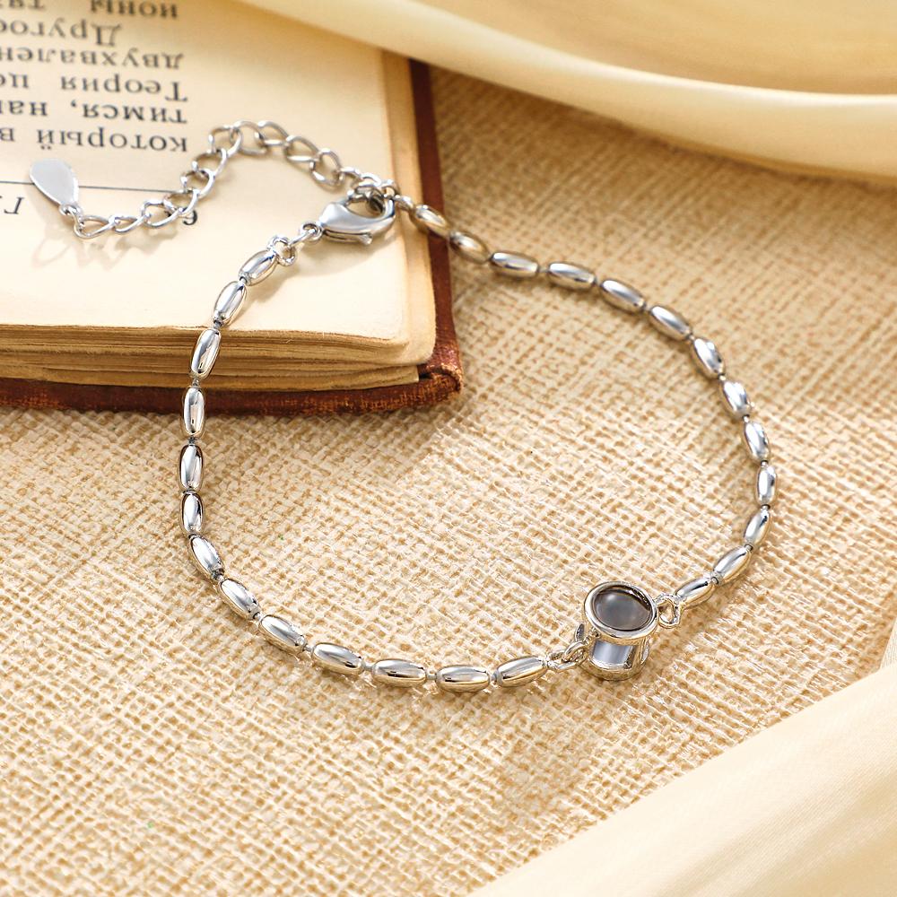 Regalo Semplice Con Catena Di Design Personalizzato Per Braccialetto Con Proiezione - soufeelit