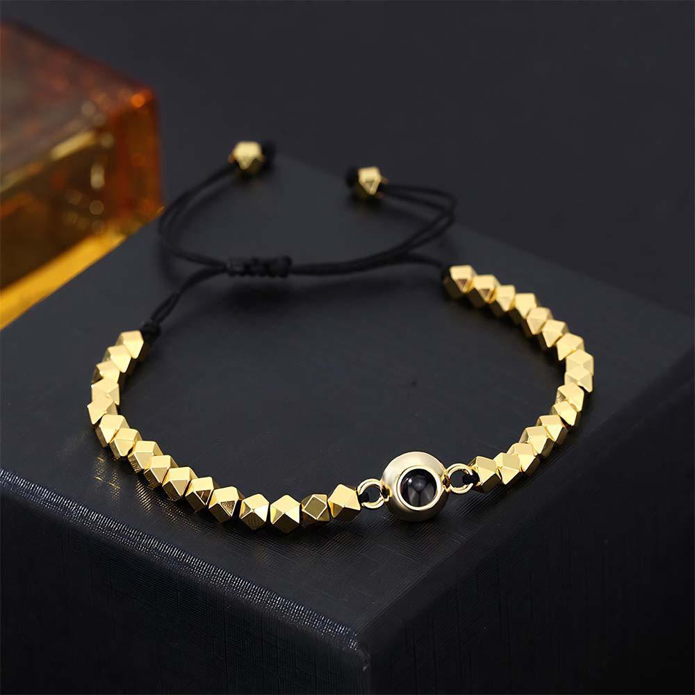 Bracciale Con Proiezione Personalizzato, Regalo Con Perline A Forma Speciale Per Lui - soufeelit