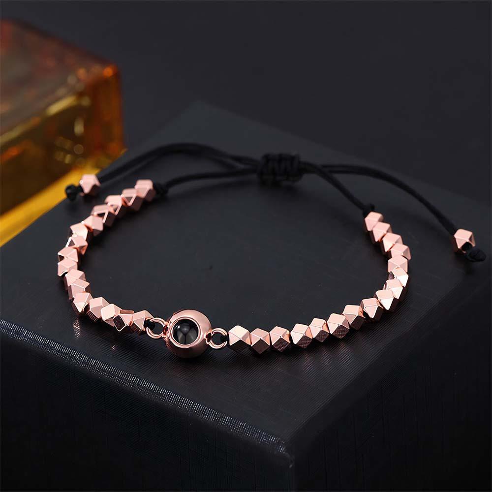 Bracciale Con Proiezione Personalizzato, Regalo Con Perline A Forma Speciale Per Lui - soufeelit