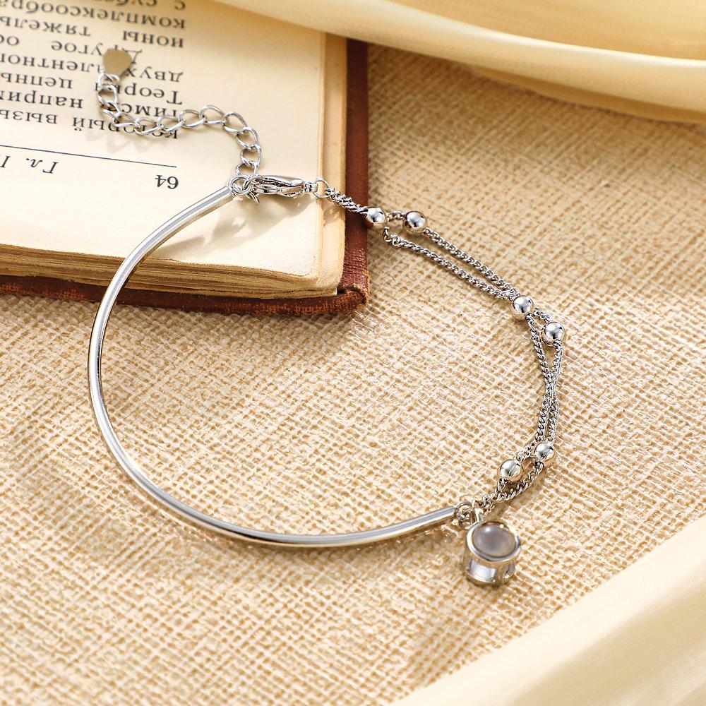 Regalo Personalizzato Con Doppia Catena Per Proiezione Di Foto Per Lei - soufeelit