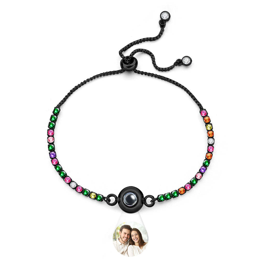 Bracciale con proiezione fotografica personalizzata, catena di diamanti, regalo di San Valentino - soufeelit