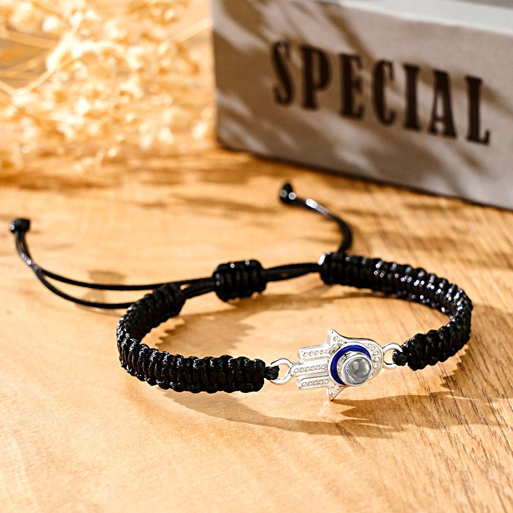 Regalo Da Uomo Alla Moda Con Braccialetto Di Proiezione Personalizzato Evil Eye - soufeelit