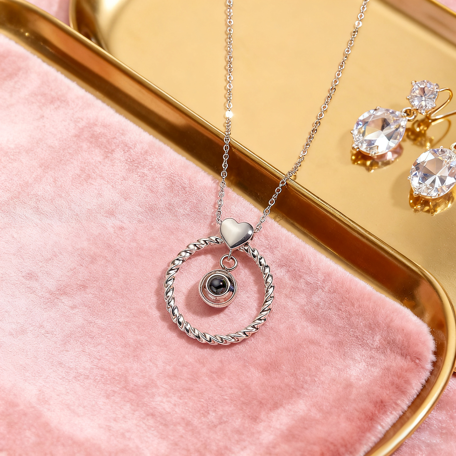 Collana Con Proiezione Fotografica Personalizzata, Gioielli Commemorativi, Foto Di Famiglia, Collana Con Foto Per Animali Domestici, Regalo Di Nozze, Compleanno, Laurea Per Lei - soufeelit