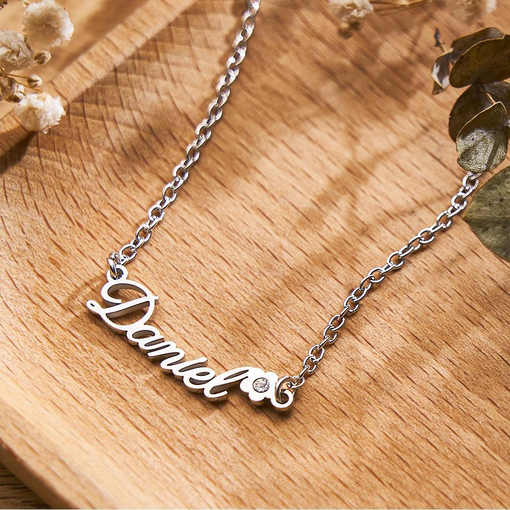 Collana Con Nome Personalizzato Fiore Portafortuna Regali Unici - soufeelit