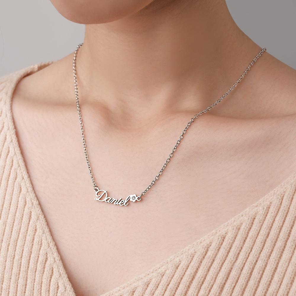 Collana Con Nome Personalizzato Fiore Portafortuna Regali Unici - soufeelit