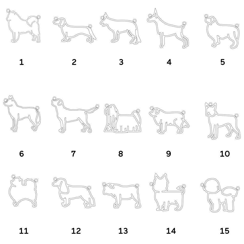 Collana Personalizzata Con Nome Contorno Cane Regali Commemorativi Creativi Per Gli Amanti Dei Cani - soufeelit