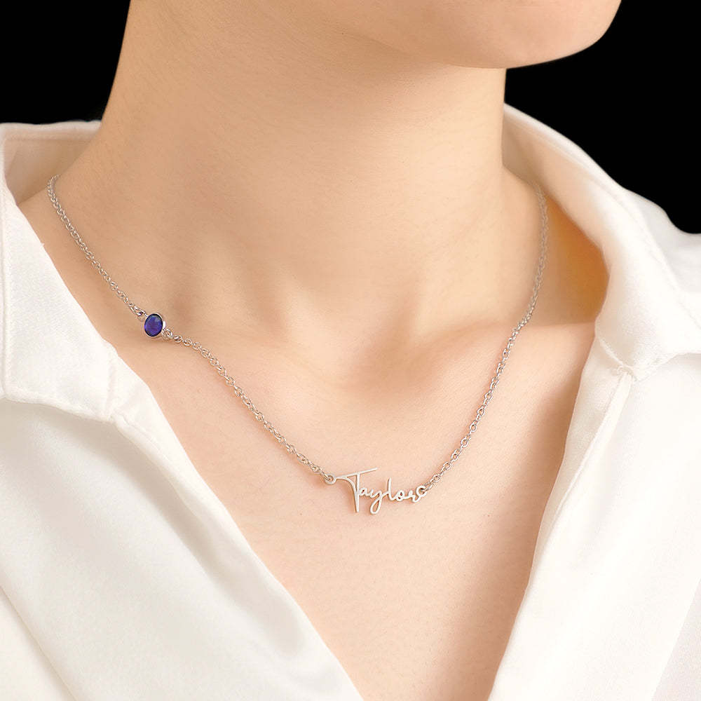 Collana Con Nome Personalizzato Con Diamanti Collana Alla Moda Per Lei - soufeelit