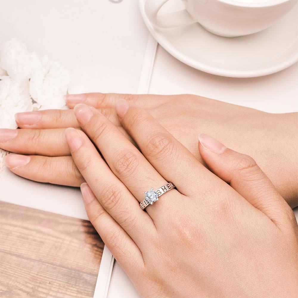 Anello Con Nome Personalizzato Con Dolce Fiaba, Regalo Indimenticabile Per Qualcuno Che Ami - soufeelit