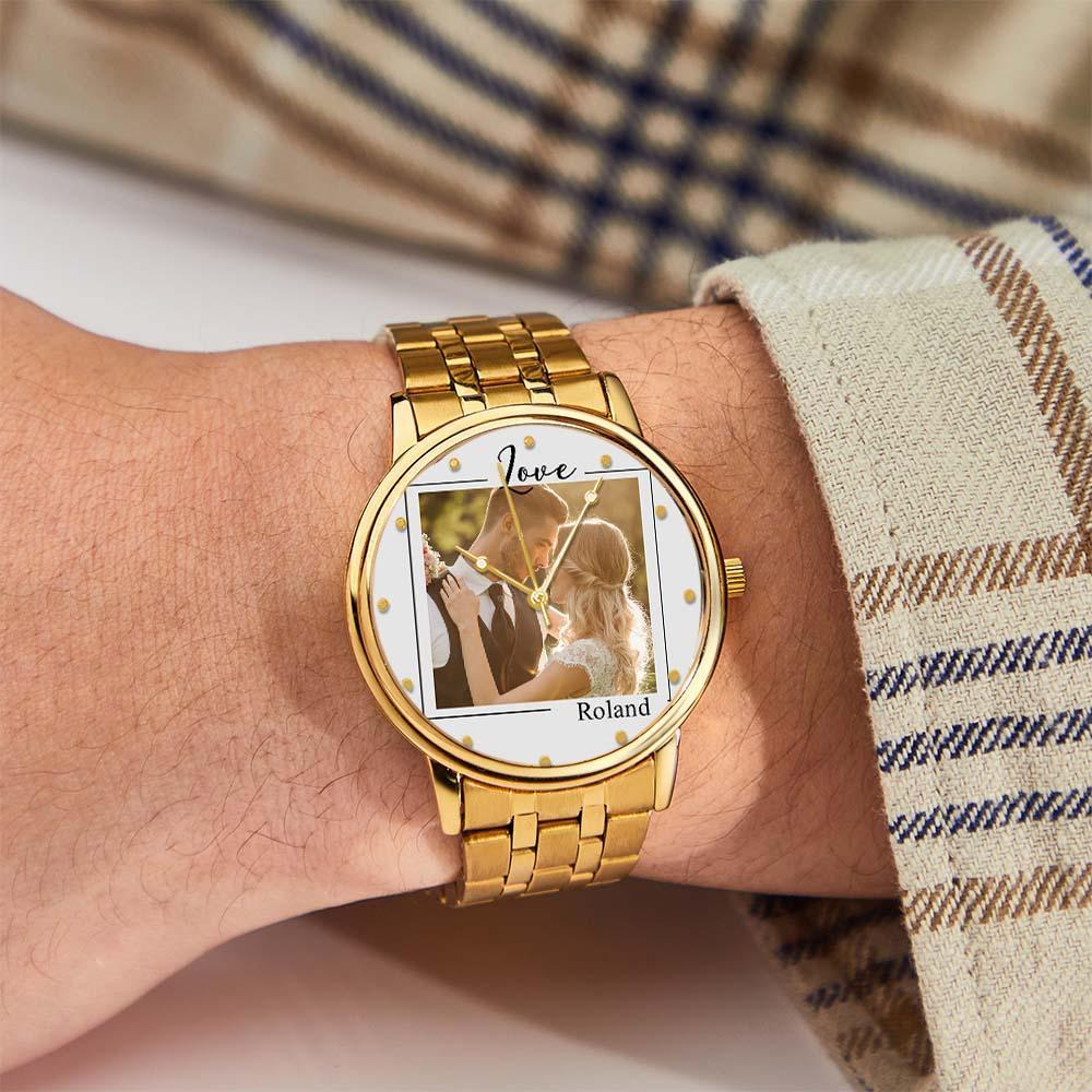 Orologio Fotografico Personalizzato Da Uomo Orologio Personalizzato Con Foto Incisa Per Il Giorno Di San Valentino Del Marito - soufeelit