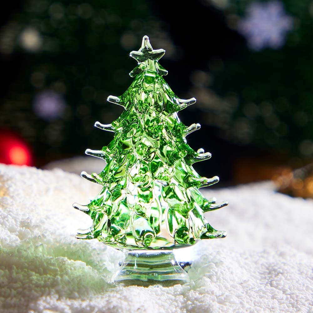 Mini Albero Di Natale In Cristallo Trasparente, Ornamenti Da Tavolo, Regali Di Natale - soufeelit