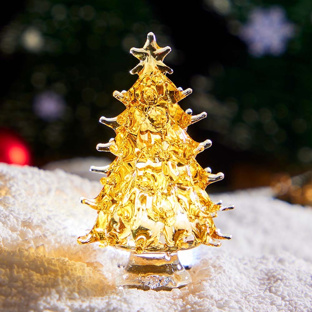 Mini Albero Di Natale In Cristallo Trasparente, Ornamenti Da Tavolo, Regali Di Natale - soufeelit