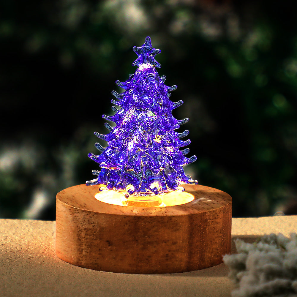 Base Rotonda In Legno Usb - Luce Calda - soufeelit