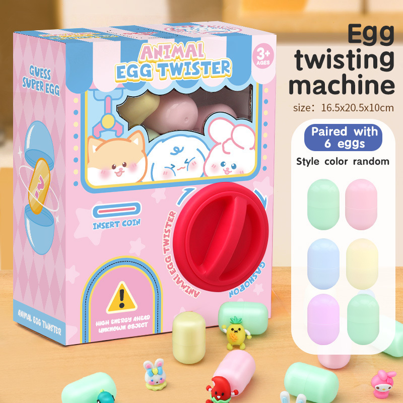 Macchina Per Torcere Le Uova In Stile Casuale Fai-da-te Gashapon Abbinato A 6 Uova Di Giocattoli Scatola Cieca A Sorpresa Regali Di Natale Per Bambini - soufeelit