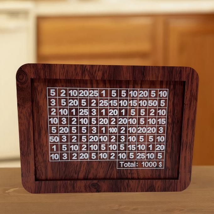 Salvadanaio In Legno Cash Vault Premium Per La Sfida Del Risparmio, Regalo Per Bambini - soufeelit