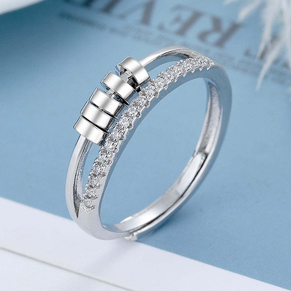 Fidget Bead Ring Anello Di Ansia Per Donna Uomo, Anello Di Ansia Regolabile Per Lui/lei - soufeelit