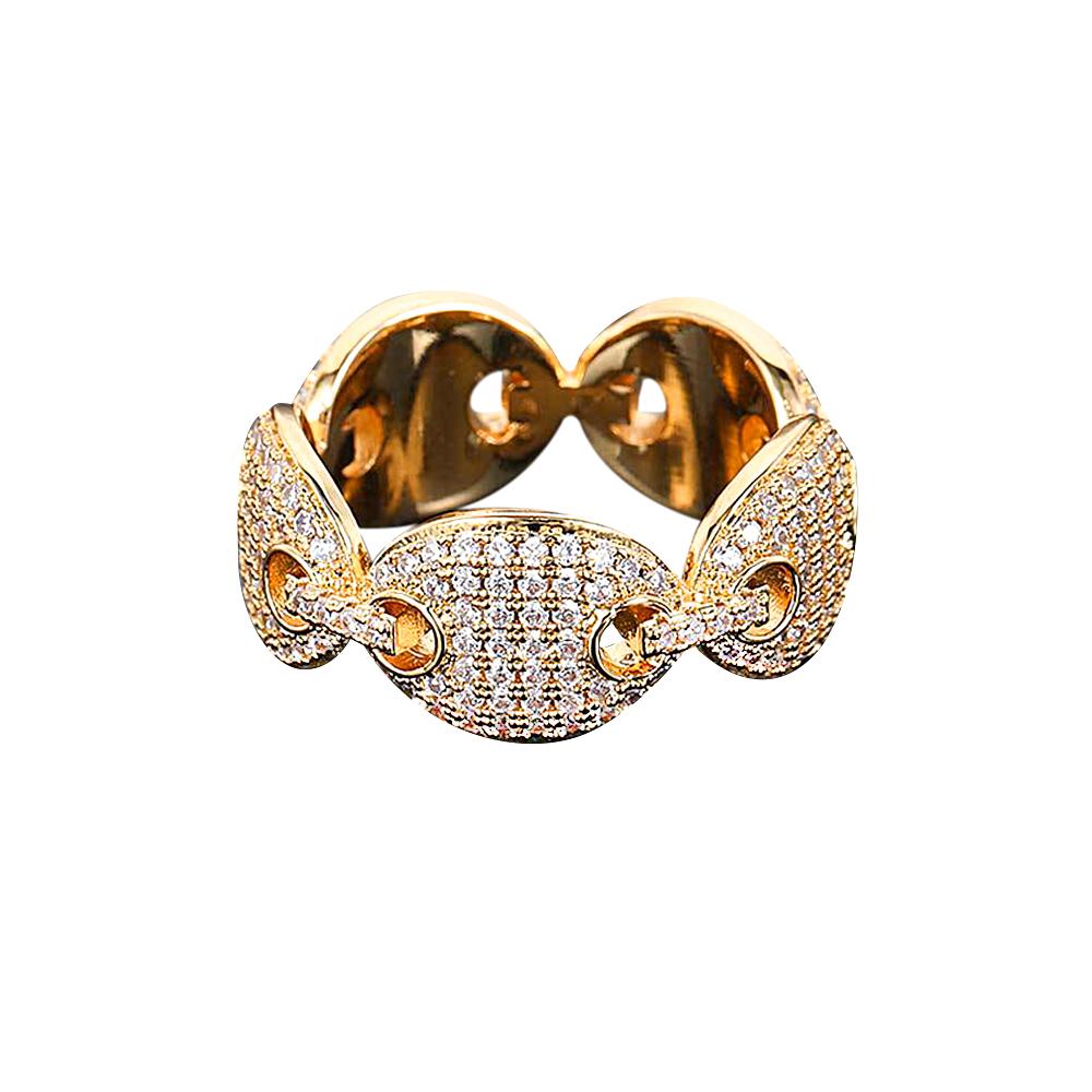 Anello Hip Hop Anello Alla Moda Con Chicco Di Caffè Con Zirconi Regali Per Uomo - soufeelit