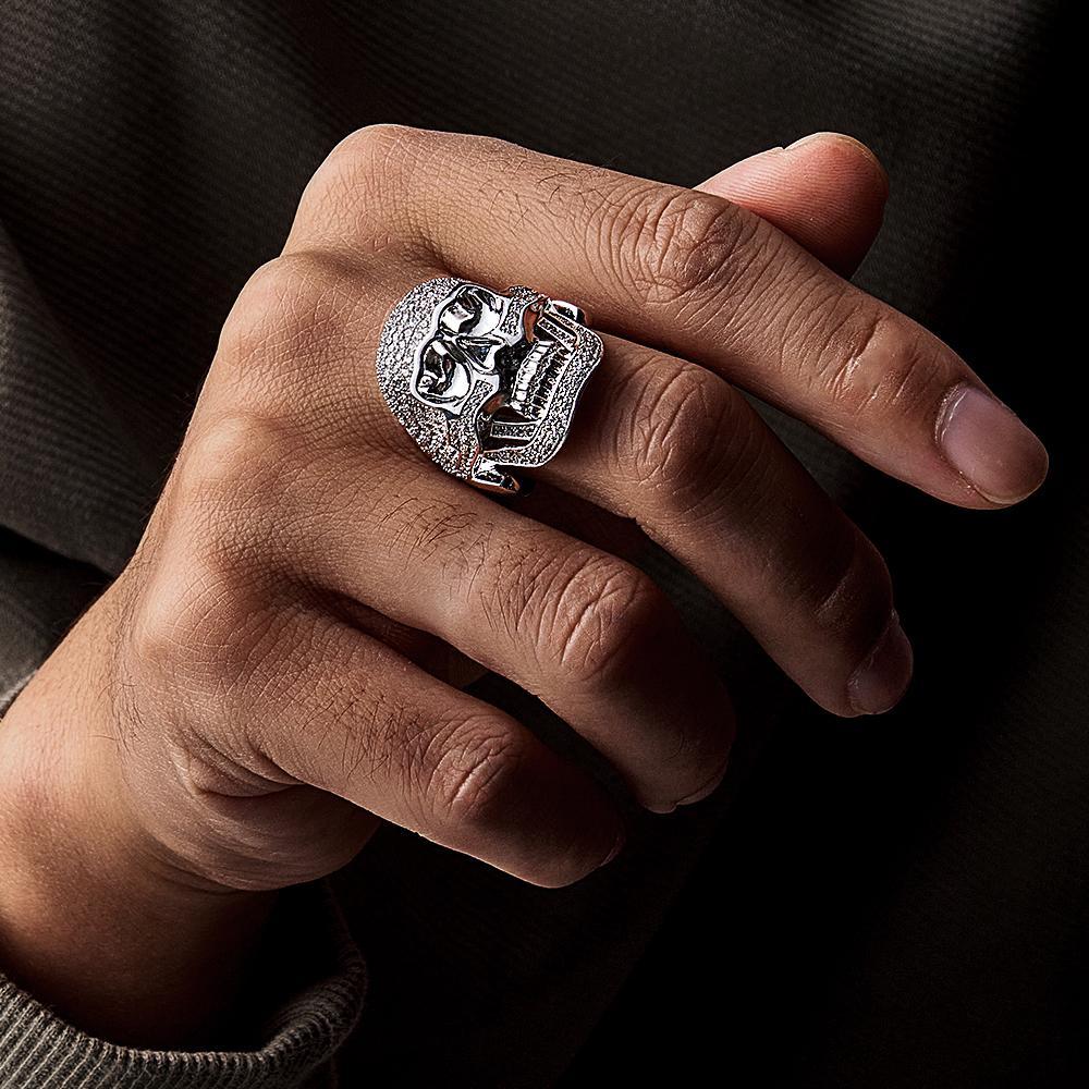 Anello Teschio Hip-hop Anello Punk Retrò Regali Di Gioielli Popolari Per Gli Uomini - soufeelit