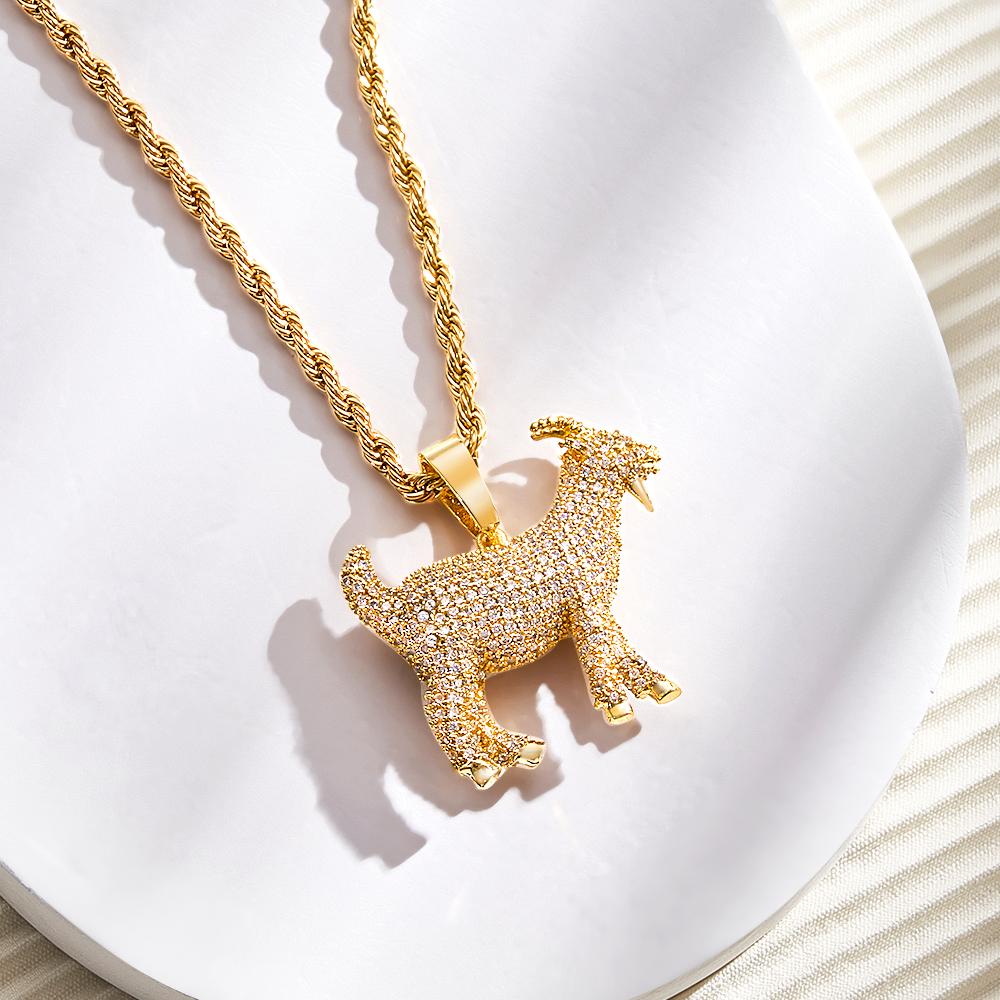 Collana Hip Hop Alla Moda Ziron Capra Ghiacciata Collana Gioielli Regali Per Gli Uomini - soufeelit