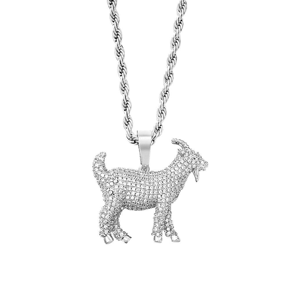 Collana Hip Hop Alla Moda Ziron Capra Ghiacciata Collana Gioielli Regali Per Gli Uomini - soufeelit