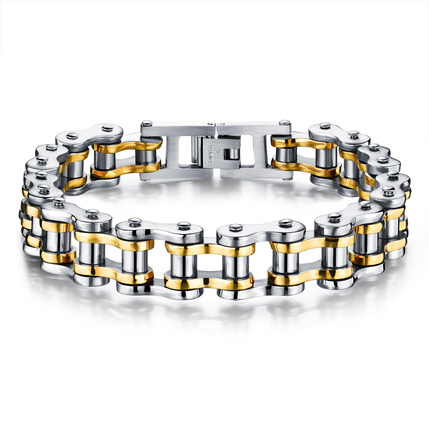 Bracciale Per Bicicletta Hip Hop Con Catena Da Motociclista Alla Moda, Regali In Oro Argento Per Uomo - soufeelit
