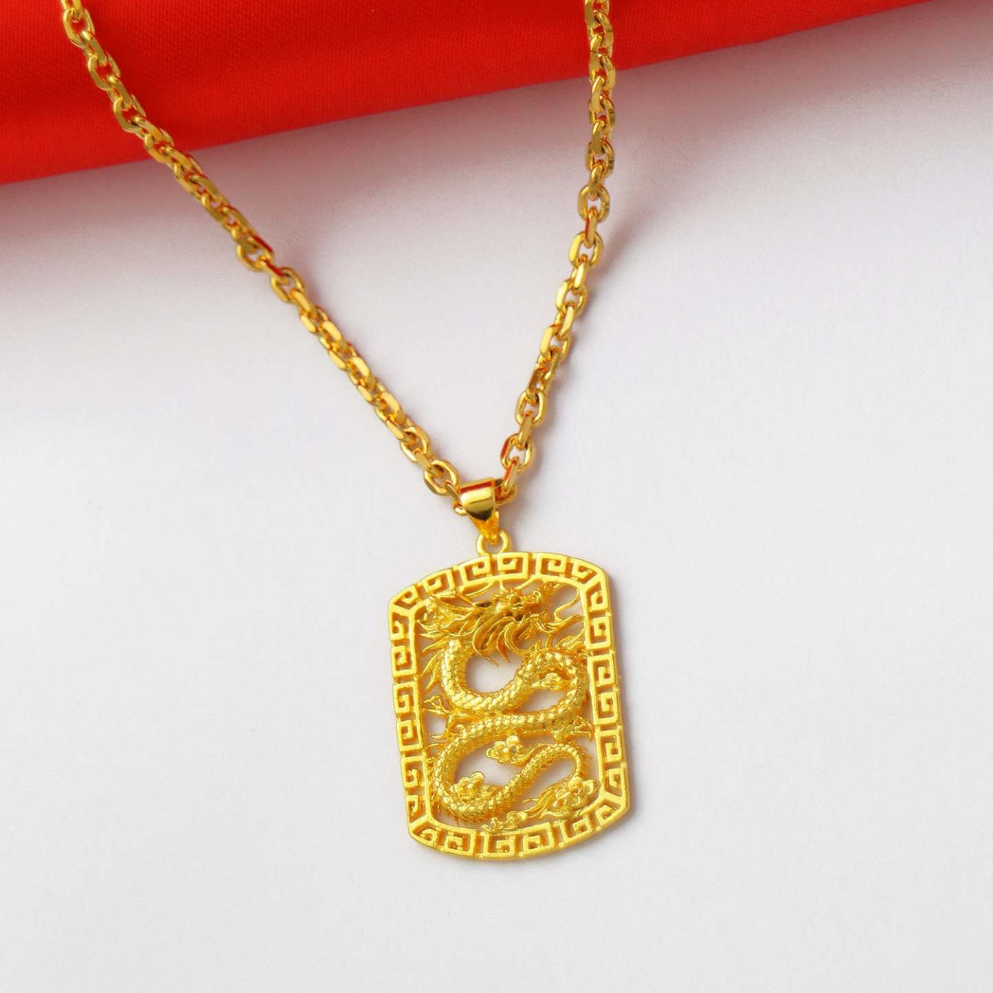 Collana Prepotente Del Drago D'oro Gioielli Da Uomo Alla Moda Hip-hop - soufeelit
