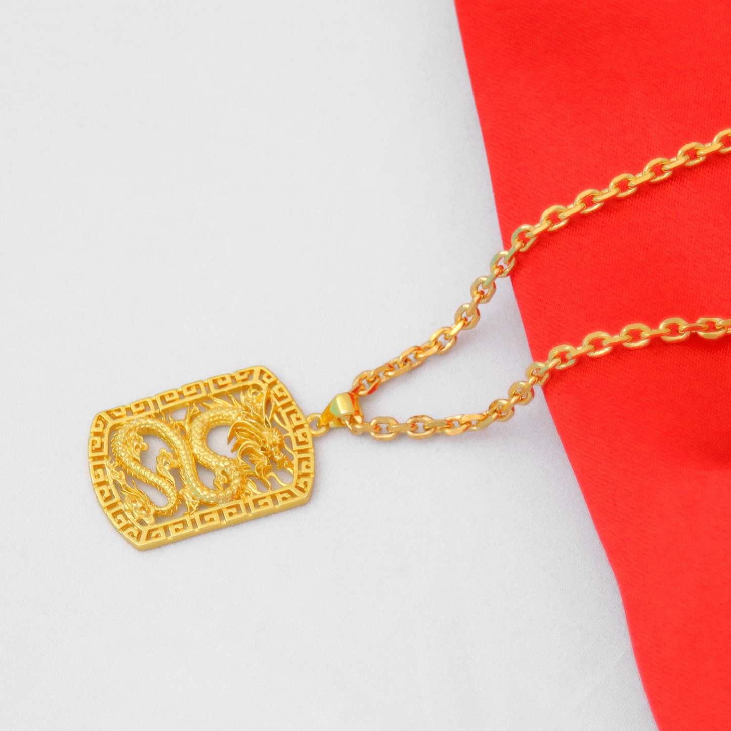 Collana Prepotente Del Drago D'oro Gioielli Da Uomo Alla Moda Hip-hop - soufeelit
