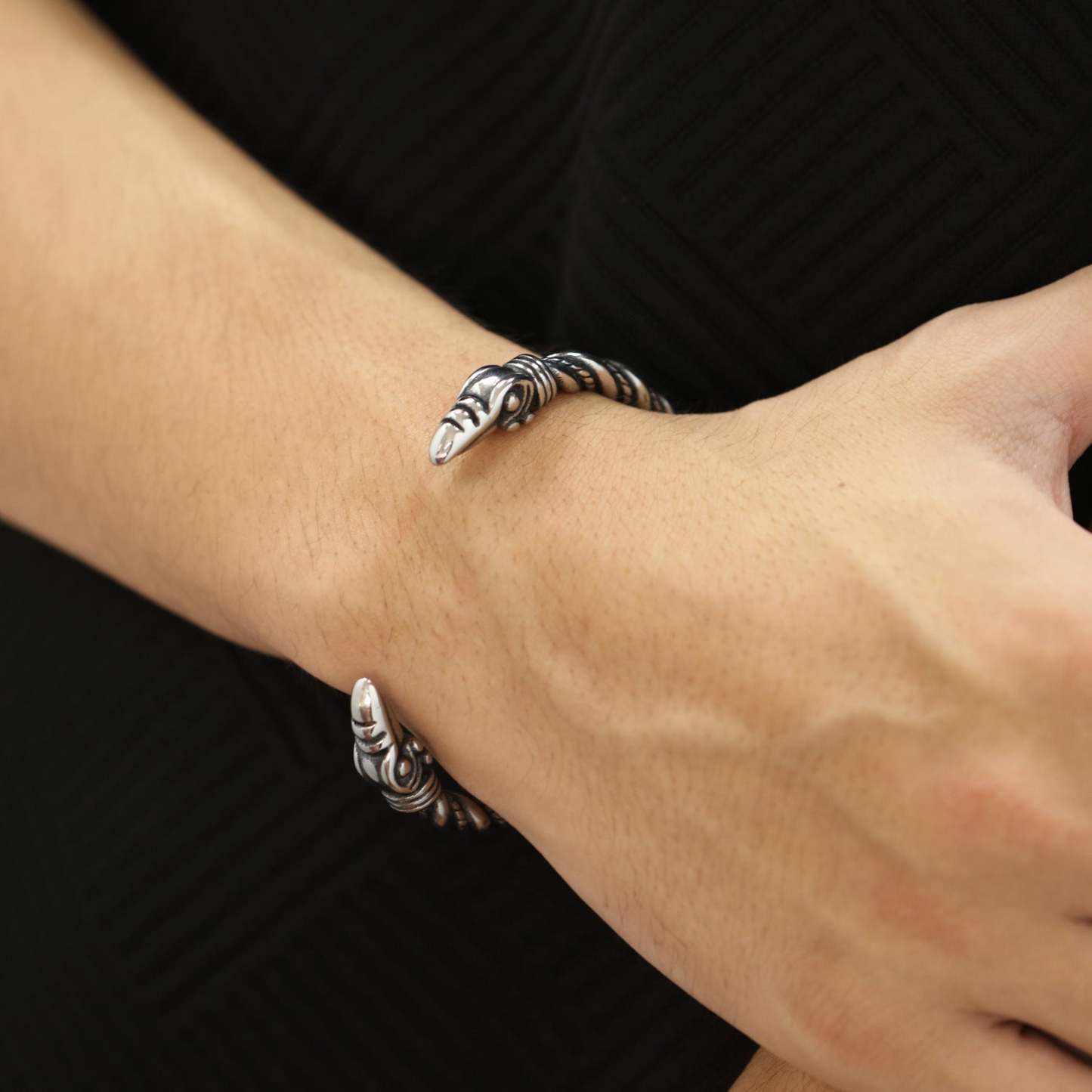 Bracciale Da Uomo Retrò Twist, Gioielli Con Testa D'aquila Aperta - soufeelit