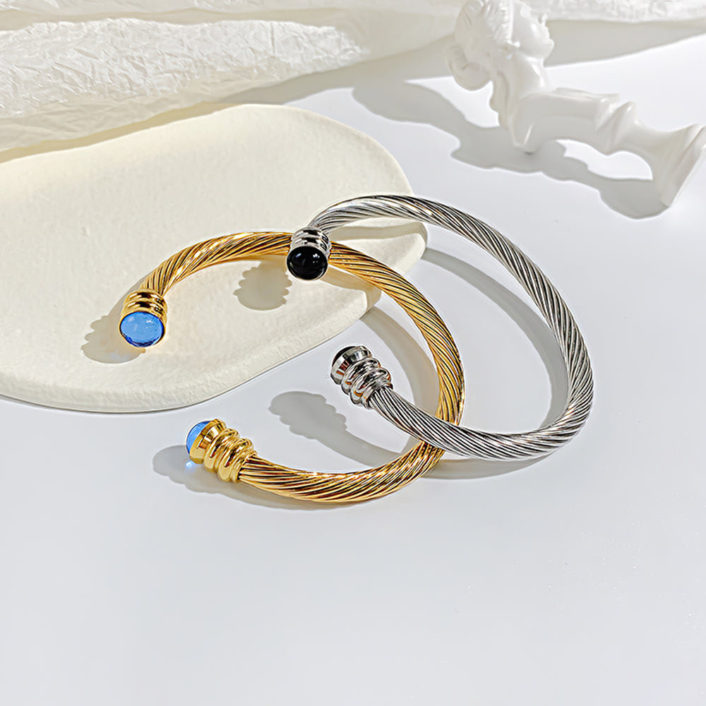 Bracciale Alla Moda Con Motivo Twist. Regali Semplici E Alla Moda - soufeelit