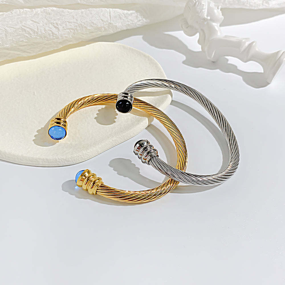 Bracciale Alla Moda Con Motivo Twist. Regali Semplici E Alla Moda - soufeelit