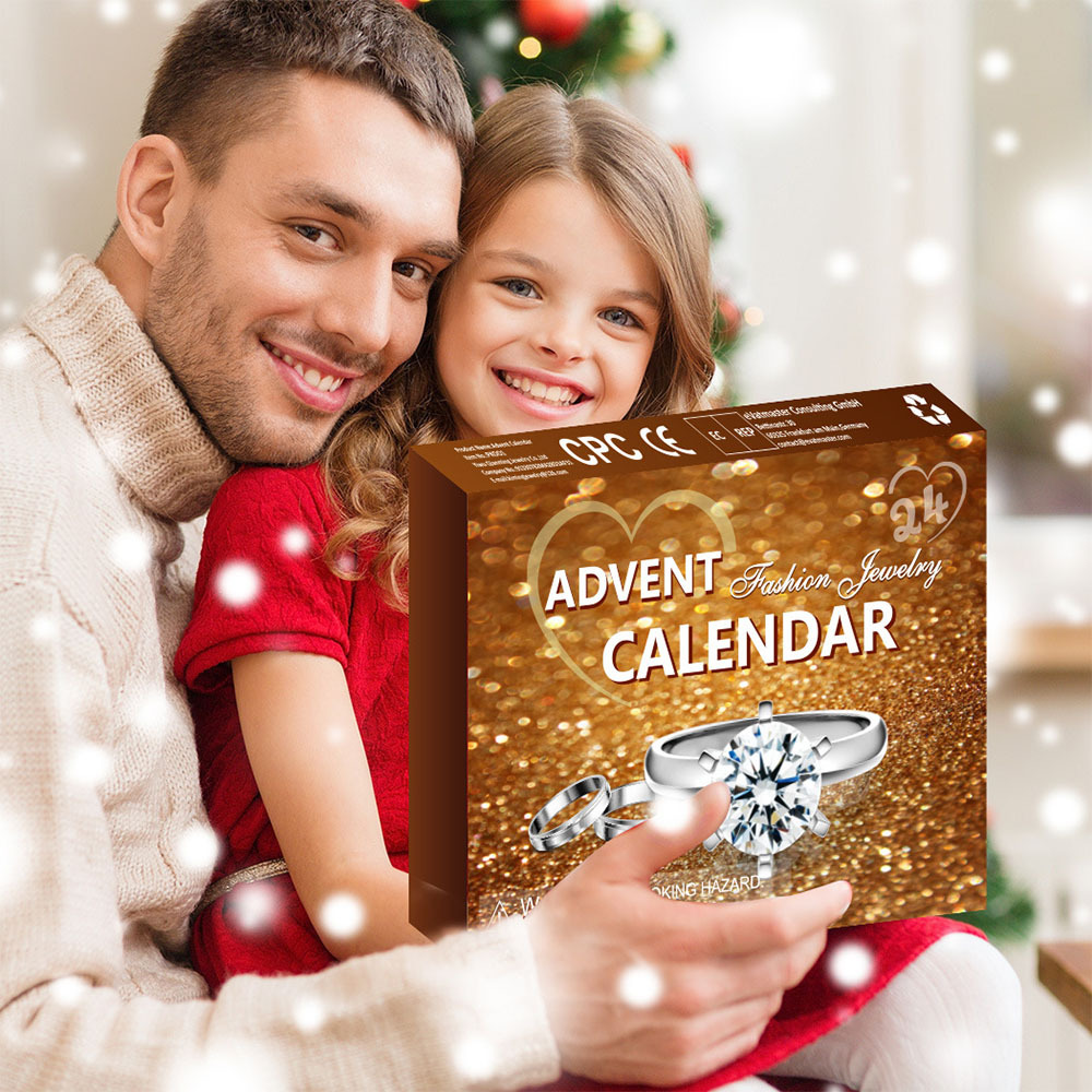 Scatola Natalizia Calendario Dell'avvento Set Di Gioielli Scatola Anello Collana Orecchini Natale Set Da 24 Pezzi - soufeelit