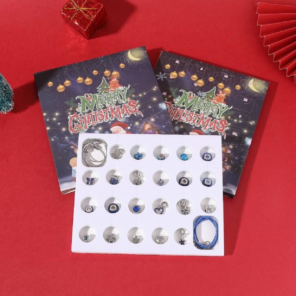 Gioielli Calendario Dell'avvento Regali Di Natale Fascino Gioielli Calendario Per Il Conto Alla Rovescia Set Di Scatole Fascino Fai-da-te - soufeelit