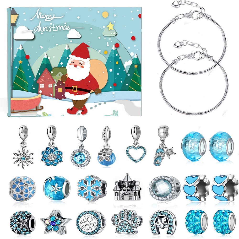 Gioielli Calendario Dell'avvento Regali Di Natale Fascino Gioielli Calendario Per Il Conto Alla Rovescia Set Di Scatole Fascino Fai-da-te - soufeelit