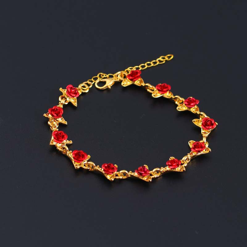 Bracciale Con Fiori Di Rosa Gioielli Vintage Con Rose Regalo Di San Valentino Per Le Donne - soufeelit