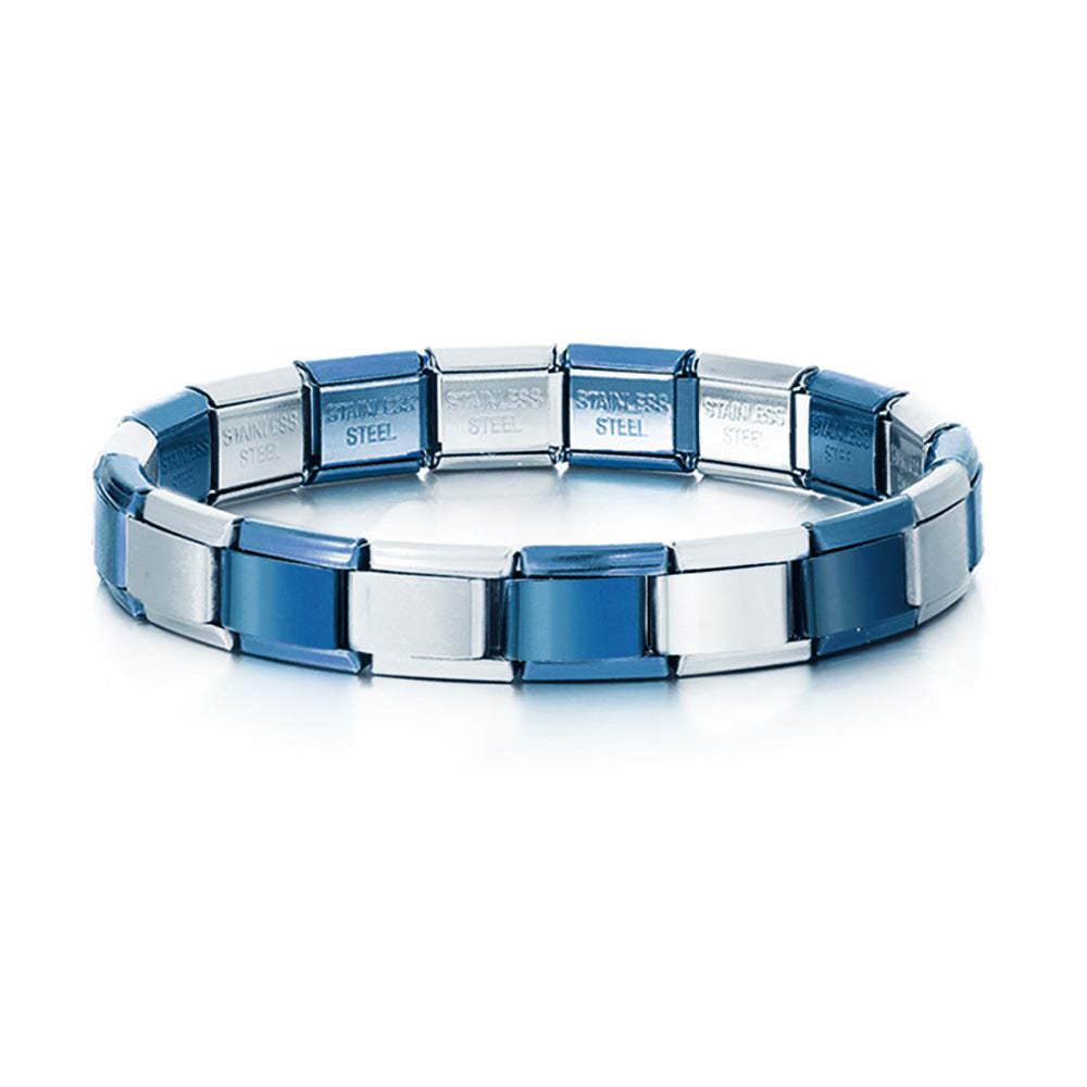 Braccialetti Con Ciondoli Italiani Vintage In Argento E Blu Bracciale Con Ciondoli Italiani Originali - soufeelit