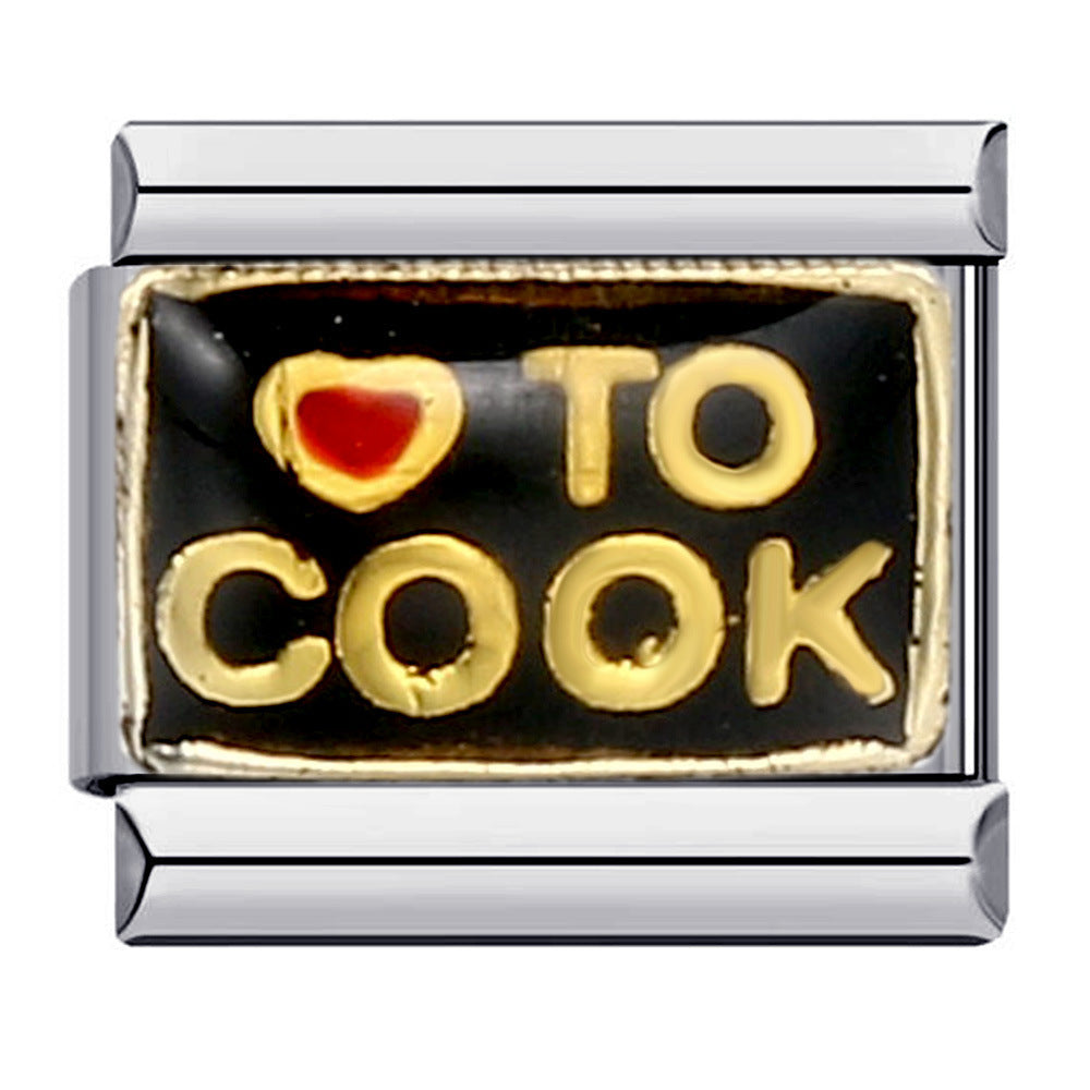 Cucinare Charm Italiano Per Braccialetti Con Charm Italiani Link Composable - soufeelit