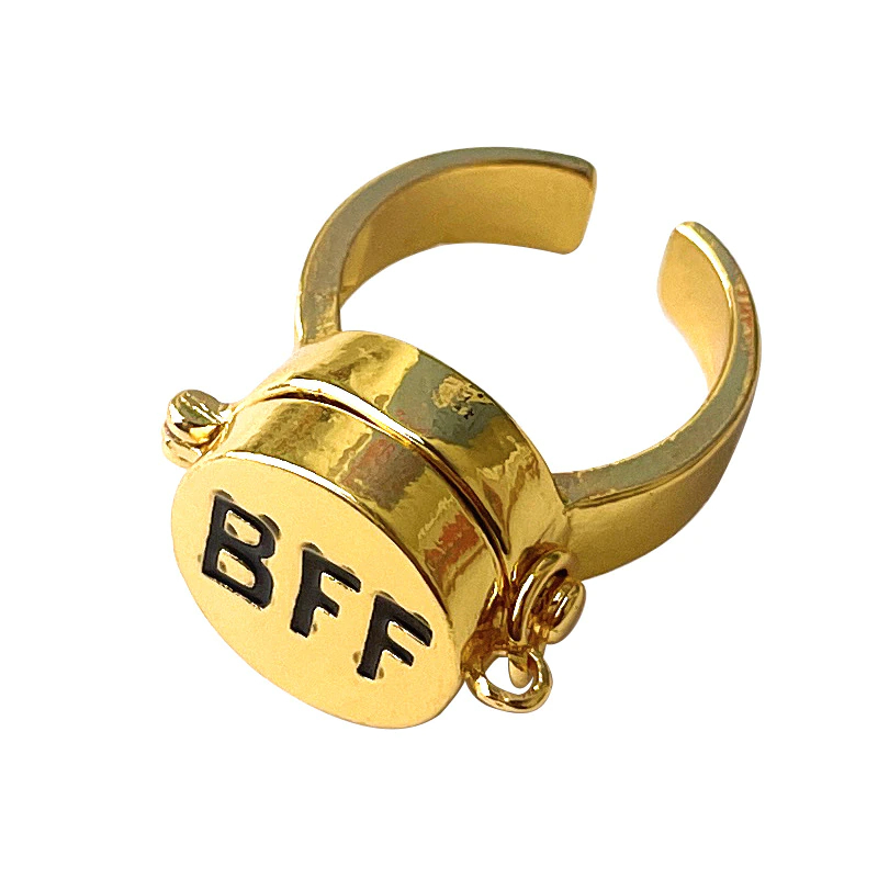 Anello Best Friends Forever Anello Girevole Regolabile, Regalo Di Gioielli Per Gli Amanti Dei Migliori Amici - soufeelit