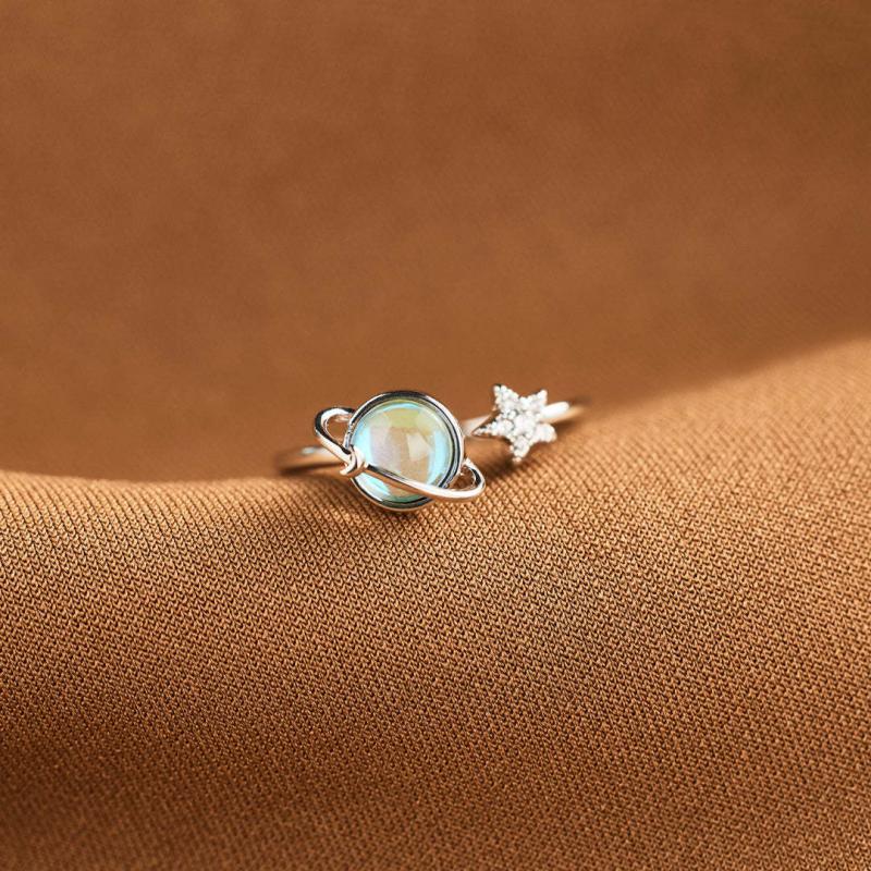 Anello Fidget Per Regali Di Gioielli Con Anello Rotante Per Sollievo Dall'ansia A Stella Regolabile Per L'ansia - soufeelit