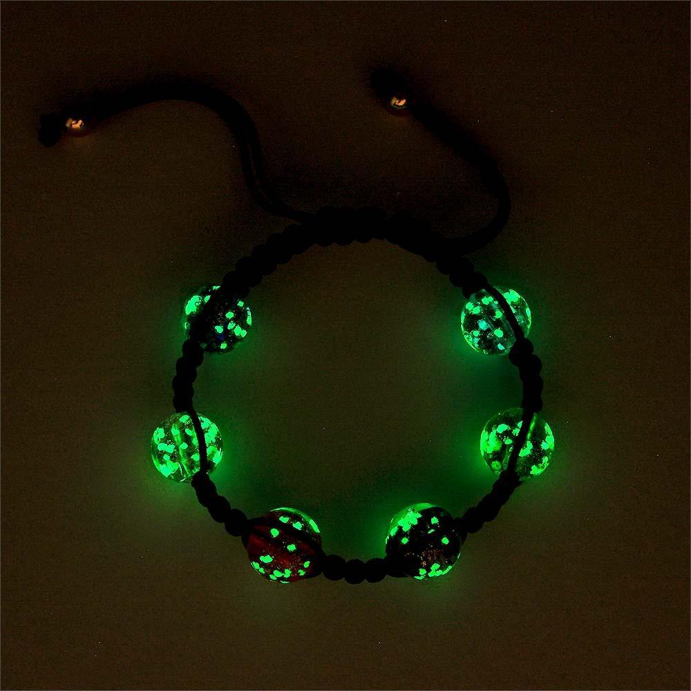 Bracciale Intrecciato In Vetro Lucciola A Sei Colori Bracciale Luminoso Che Si Illumina Al Buio - soufeelit